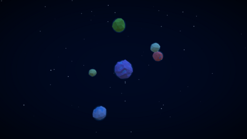 Minimalist Low Poly Planets in Deep Space 4K Wallpaper