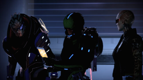 Mass Effect Commander Shepard with Garrus and Jack Cinematic 4K Wallpaper