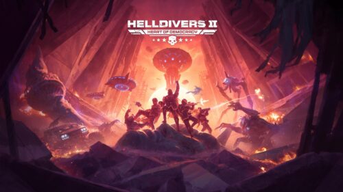 Helldivers 2 Heart of Democracy Intense Battlefield 4K PC Wallpaper