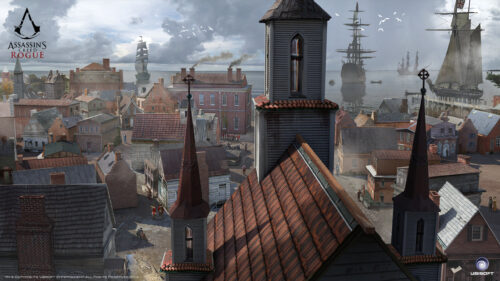 Assassins Creed Rogue Historical Colonial Cityscape 4K Wallpaper