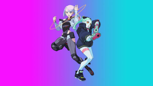 Cyberpunk Edgerunners Lucy and Rebecca Neon Style PC Wallpaper