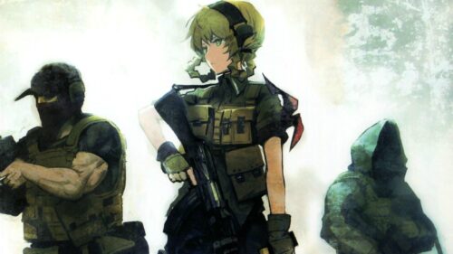 Anime Tactical Squad Girl with Soldiers 4K PC Wallpaper