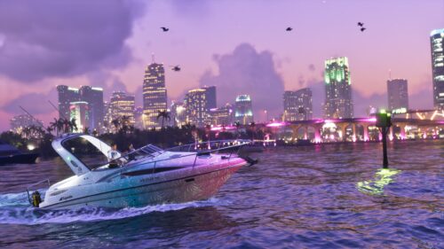 GTA 6 Vice City Sunset Boat Cruise 4K PC Wallpaper
