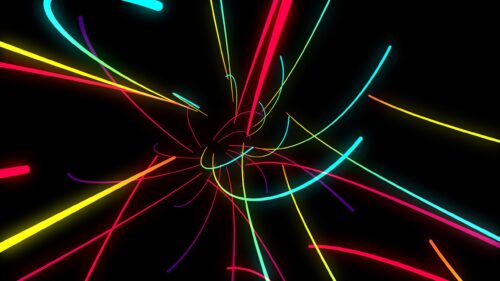 Abstract Neon Glowing Light Trails Dynamic 4K Wallpaper