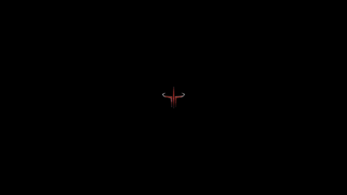 Minimalist Quake 3 Arena Red Logo 4K PC Wallpaper