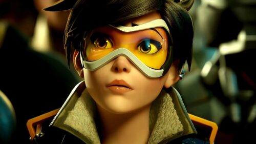 Tracer from Overwatch Close Up Portrait 4K PC Wallpaper