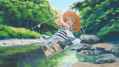 You Watanabe Fishing Adventure Anime Girl PC Wallpaper