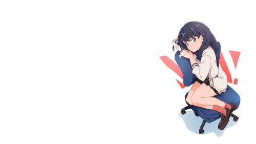 Akane Shinjo SSSS Gridman Anime Girl Minimalist Desktop Wallpaper