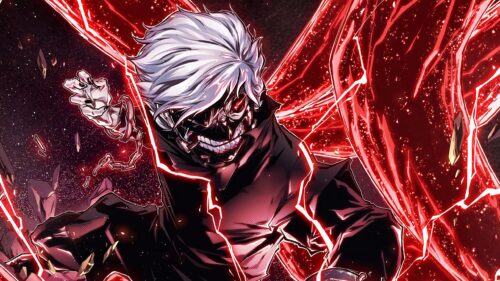 Ken Kaneki Tokyo Ghoul Red Aura Combat 4K Desktop Wallpaper