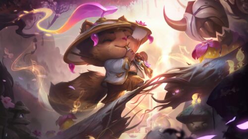 Spirit Blossom Teemo Playing Flute League of Legends PC Wallpaper