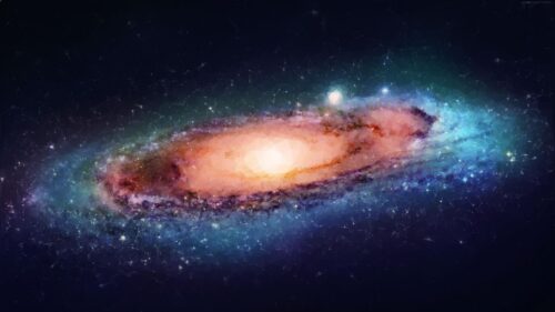Stunning Polygonal Galaxy Spiral Space PC Wallpaper
