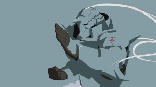 Minimalist Alphonse Elric Fullmetal Alchemist Armor Desktop Wallpaper