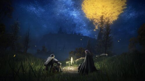 Elden Ring Melina and Tarnished at the Site of Grace 4K Wallpaper