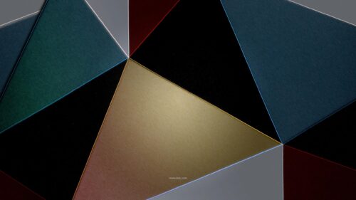 Abstract Geometric Triangles Metallic Texture 4K Wallpaper