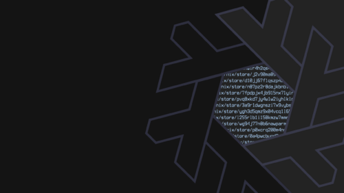 Minimalist NixOS Linux Logo Dark Aesthetic Desktop Wallpaper