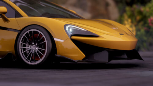 Stunning Yellow McLaren Supercar Front View Close Up 4K Wallpaper