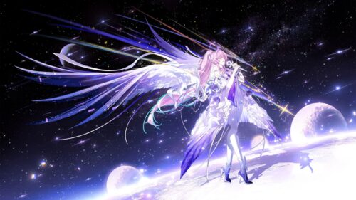 Elysia Honkai Star Rail Cosmic Angel Anime Girl 4K Wallpaper