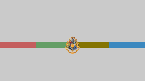 Minimalist Hogwarts School Crest Four House Colors Desktop Wallpaper