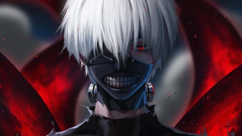 Ken Kaneki Tokyo Ghoul Dark Anime Aesthetic 4K PC Wallpaper