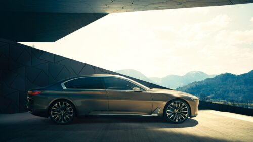 Elegant Bronze BMW Luxury Sedan Concept Car Desktop Wallpaper