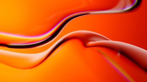 Vibrant Abstract Orange Flowing Waves 4K PC Wallpaper