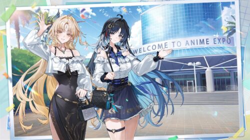 Anime Expo Girls Two Beautiful Characters Anime Art 4K Desktop Wallpaper