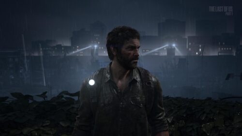 Joel Miller Standing in the Rain from The Last of Us Part I PC Wallpaper