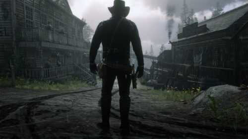 Arthur Morgan in Rainy Valentine Red Dead Redemption 2 Desktop Wallpaper