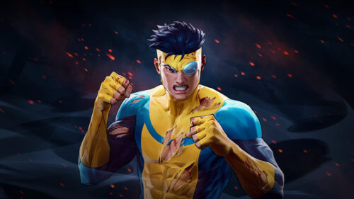 Invincible Mark Grayson Battle Damaged Superhero 4K Desktop Wallpaper
