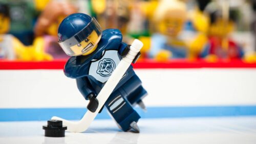 Lego Hockey Player on Ice Rink Sports Action PC Wallpaper