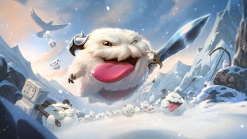 League of Legends Poro Brave Warrior Adventure PC Wallpaper