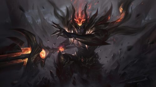 League of Legends Pantheon Ruined Skin Warrior 4K Wallpaper