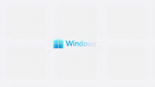 Minimalist Windows 11 Logo White Background Desktop Wallpaper