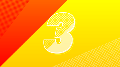Abstract Number Three Vibrant Pop Art Style 4K PC Wallpaper