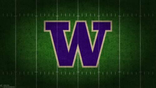University of Washington Huskies Football Field Logo PC Wallpaper