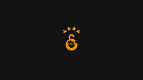Galatasaray SK Minimalist Logo on Black Background PC Wallpaper