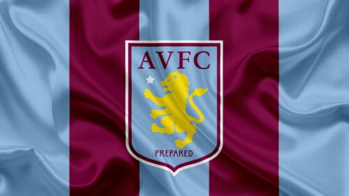 Aston Villa FC Silk Flag Logo 4K PC Wallpaper