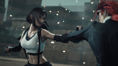 Tifa Lockhart vs Reno Final Fantasy VII Remake Action Desktop Wallpaper