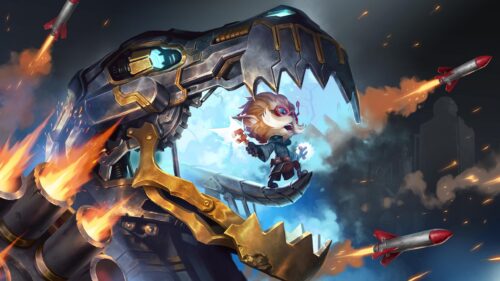 Heimerdinger League of Legends Mech T-Rex Desktop Wallpaper