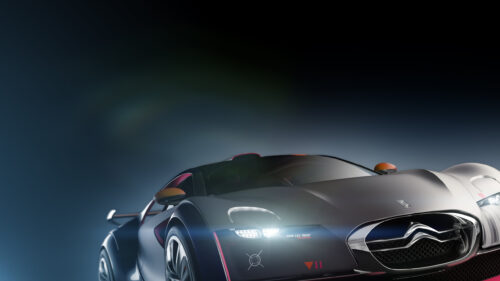 Citroen Survolt Concept Car Sleek Dark Automotive 4K Wallpaper