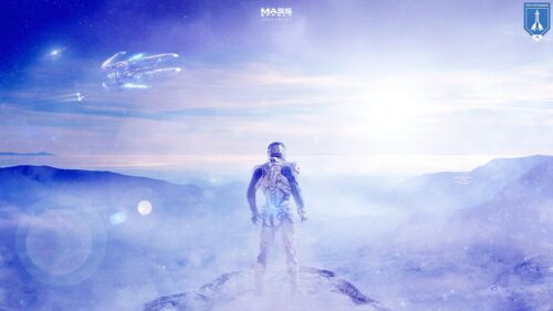 Mass Effect Andromeda Pathfinder Standing on Alien Planet 4K Wallpaper