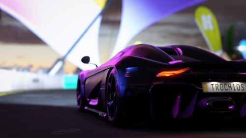 Koenigsegg Regera Hypercar Neon Night Lights 4K PC Wallpaper