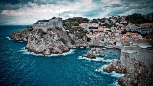 Breathtaking Dubrovnik Old Town Coastal Fortress PC Wallpaper