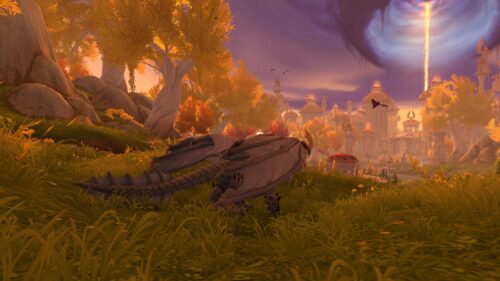 World of Warcraft Dragonflight Autumn Landscape PC Wallpaper