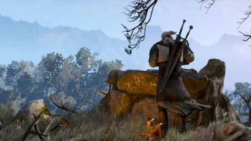 Geralt of Rivia at a Place of Power The Witcher 3 Wild Hunt PC Wallpaper