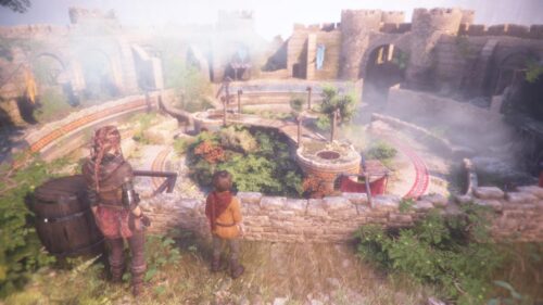 Amicia and Hugo Exploring Ancient Ruins A Plague Tale Requiem PC Wallpaper