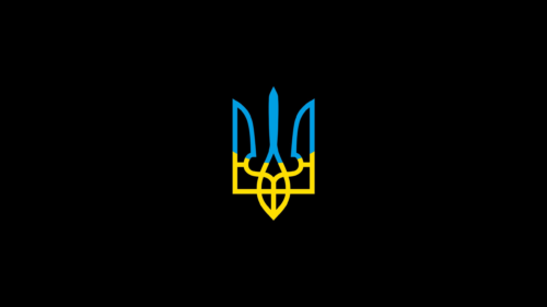 Minimalist Ukrainian Tryzub Coat of Arms 4K PC Wallpaper