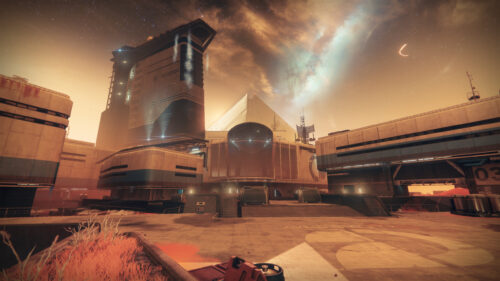 Futuristic Sci-Fi Mars Base Facility Landscape 4K Wallpaper