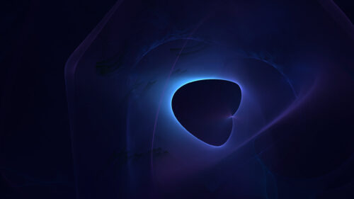 Abstract Glowing Blue Light Fractal Art 4K Desktop Wallpaper