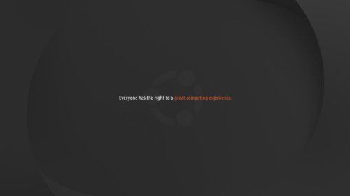 Minimalist Ubuntu Linux Dark Gray Concept PC Wallpaper